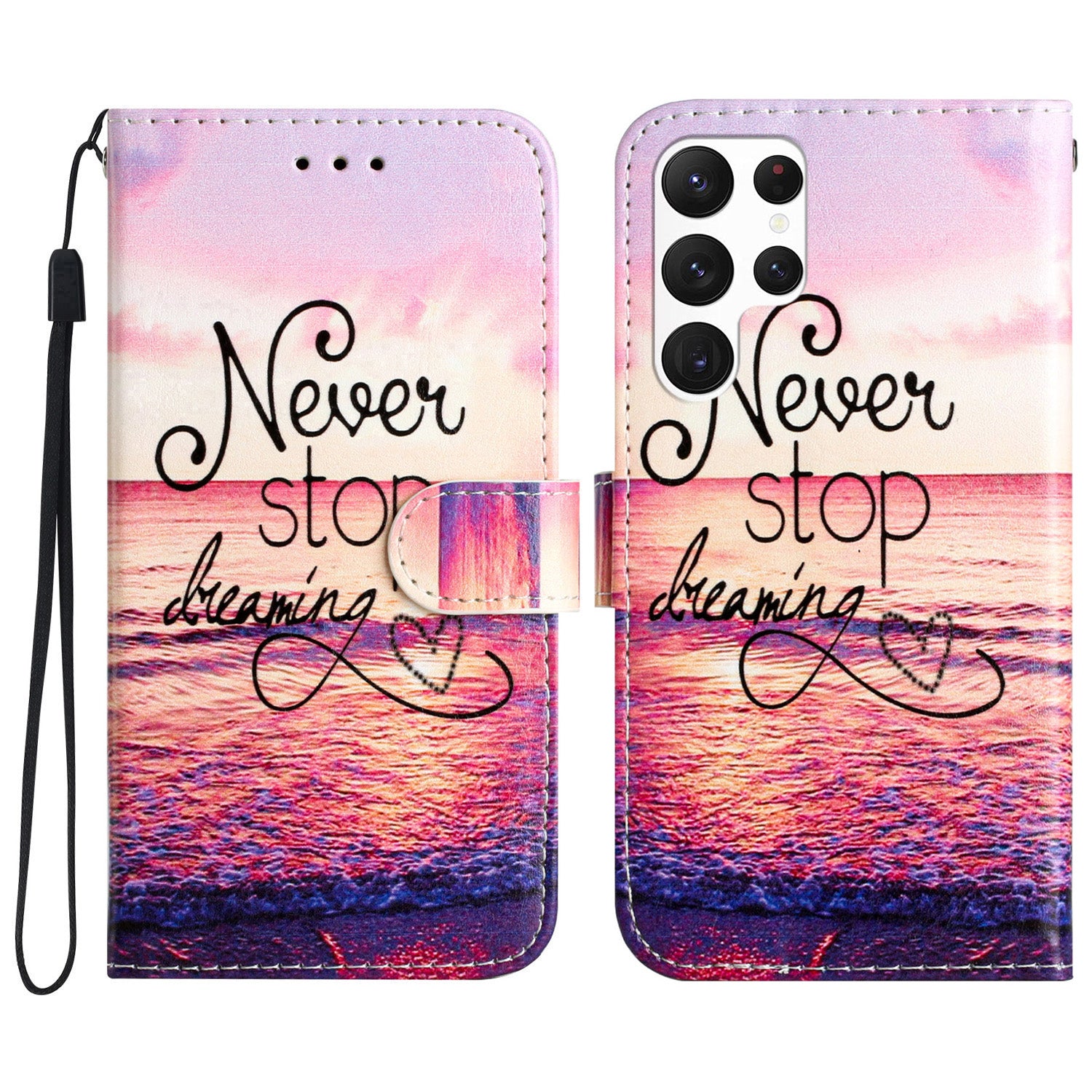 For Samsung Galaxy S23 Ultra Flip PU Leather Phone Cover Stand Pattern Printing Wallet Case For Samsung Galaxy S23 Ultra Flip PU Leather Phone Cover Stand Pattern Printing Wallet Case